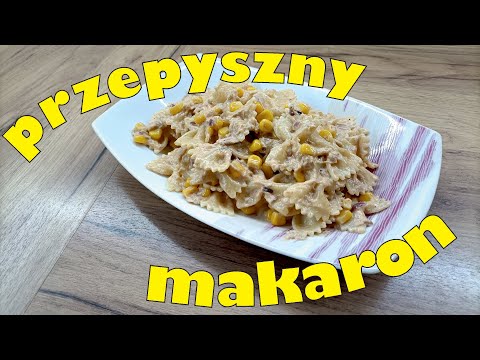 Szybki i bardzo smaczny obiad. Makaron z tuńczykiem i delikatnym sosem śmietankowym.