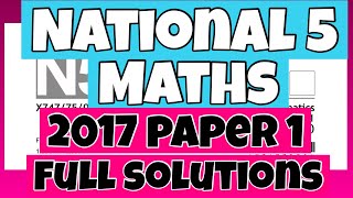 National 5 2017 Paper 1
