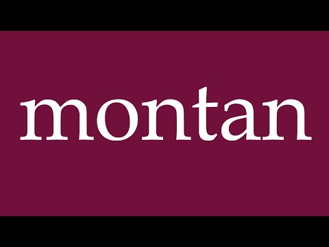 How to Pronounce ''montan'' (montane) Correctly in German