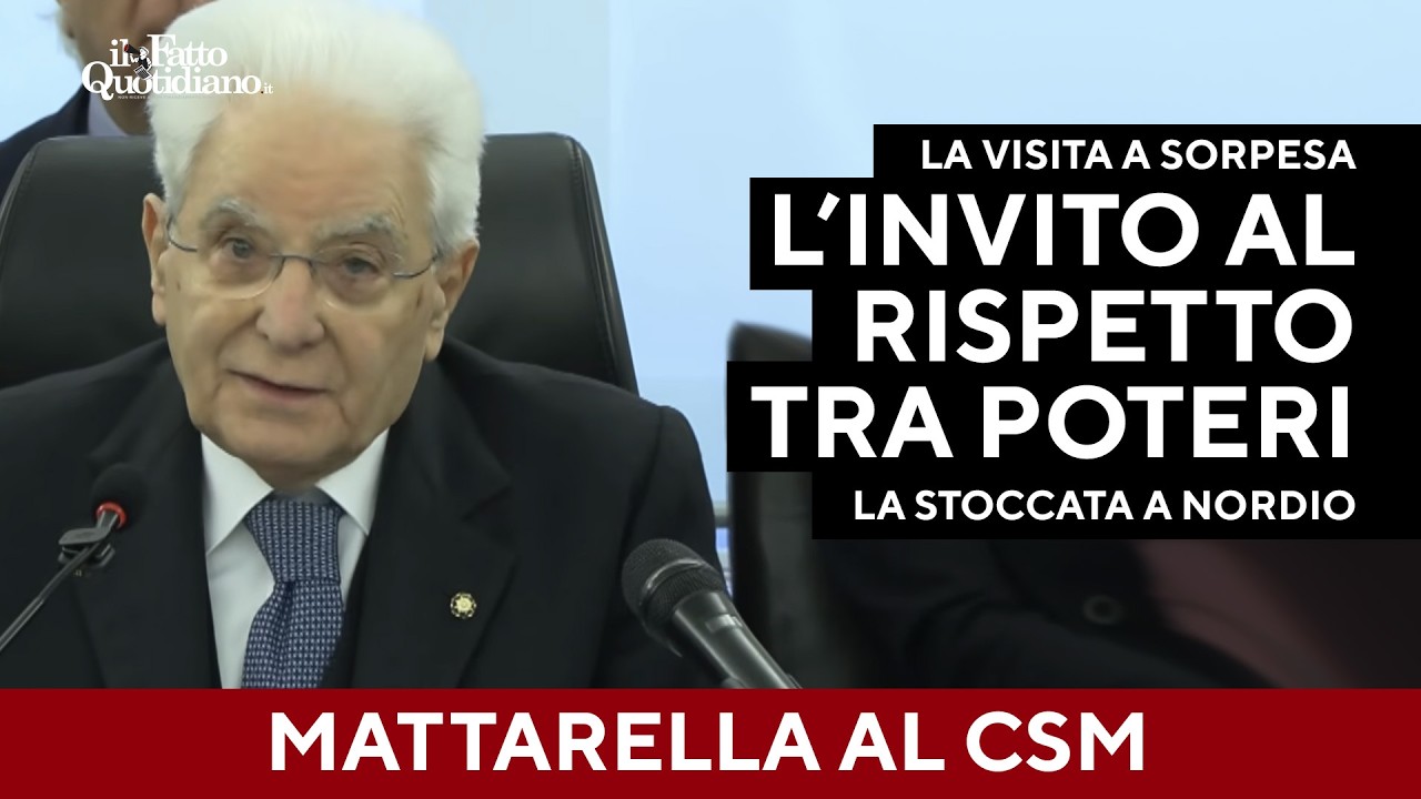 Mattarella al Csm: "Prima volta in 11 anni. Necessario sottolineare il suo ruolo di rilievo"