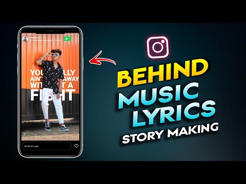 HOW TO PUT MUSIC LYRICS BEHIND THE PERSON ON INSTAGRAM STORY | TRENDING INSTAGRAM STORY IDEAS