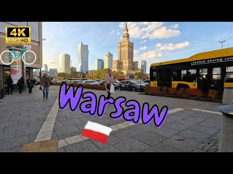 🇵🇱 City tour de ciclismo em Varsóvia 4K | Warszawa Rowerem 🚲