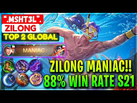 Zilong MANIAC!!  88% Win Rate S21 [ Top 2 Global Zilong ] “.Msht3l”. - Mobile Legends