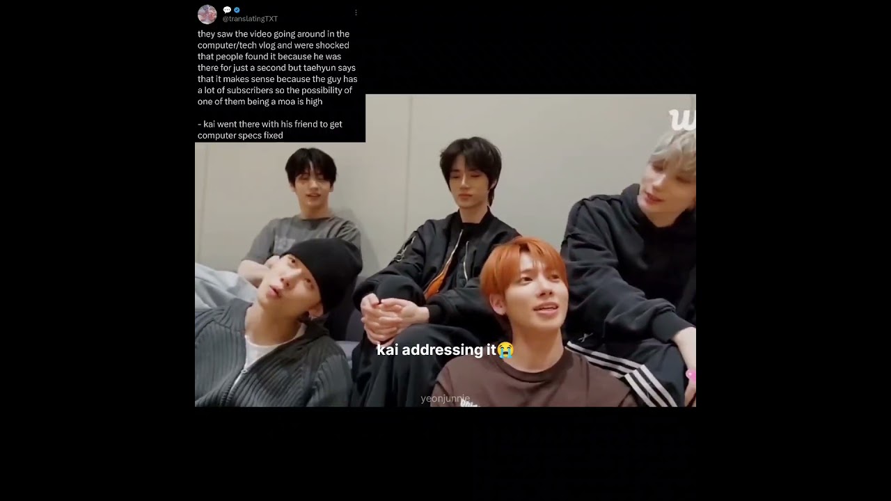 TXT always appears in the background of the most random videos and moas always manage to find them😭