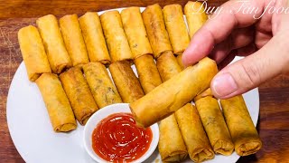 Vegetarian Spring Rolls with delicious fillings that you can eat forever without getting bored