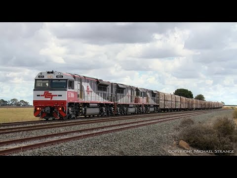 4PM9 With Triple SCT Class Diesel Locomotives - PoathTV Australian Trains & Railways