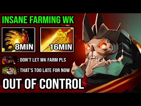 Don't Let Pro Wraith King Free Farm 8Min Midas & 16Min Radiance Crazy Out of Control DotA 2