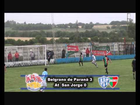 Gol de Belgrano de Paraná  Jesus Espinosa de Atl San Jorge en contra