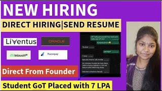 4 + Companies Hiring For Freshers| Student Got Placed with 7 LPA |How |