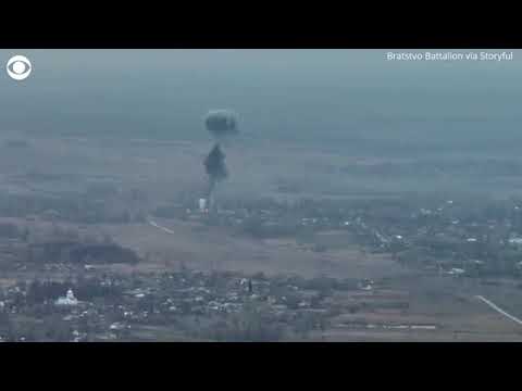 Ukraine  war - drone shows the Ukraine attack on Russia