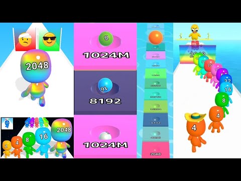 Man Runner 2048 vs Ball Run Infinity #ballgamezone #cutiepie22yt