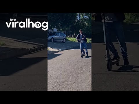 Man Faceplants Off Scooter || ViralHog