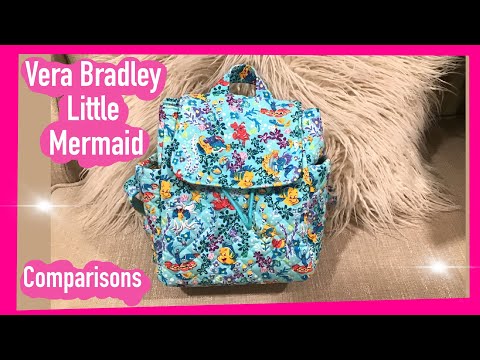 🐠 Vera Bradley x little mermaid back pack  | comparison to mini sling, mini carson & little hipster