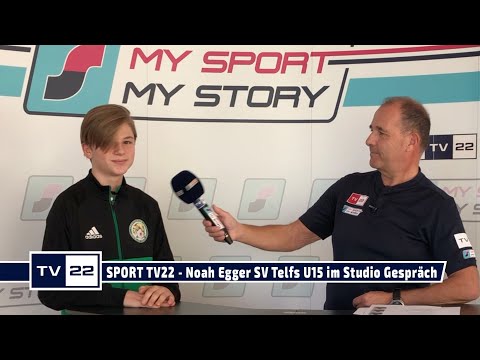 SPORT TV22: Noah Egger SV Telfs U15 im Studio Gespräch