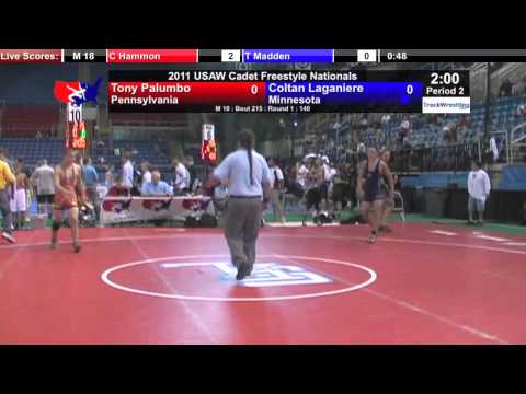 Cadet Freestyle 140 - Coltan Laganiere (MN) vs. Tony Palumbo (PA)