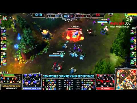 Highlight SHR vs SK Day2 Royal Club vs SK GamingLoL World Championship 2014