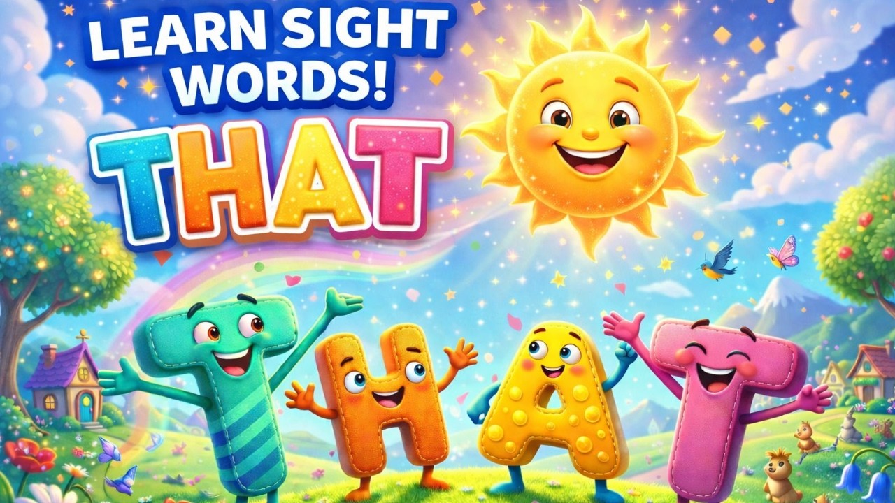 Sight Word THAT for Kids | Learn to Read with Fun Nursery Rhyme & 3D Letter Characters