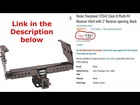 Reese Towpower 37042 Class III Multi-Fit Receiver Hitch with 2" Receiver opening. From Amazon Review