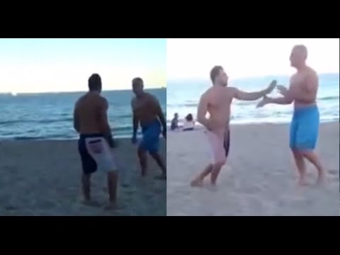 Old dude knocks out drunk punk on beach, internet rejoices. | Shoe: Untied