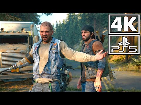 DAYS GONE Drunk Boozer Starting A Fight With A Zombie Horde Cutscene [4K PS5]