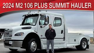 A preview image of the linked video showcasing 2024 Freightliner M2 106 Plus Summit Hauler
