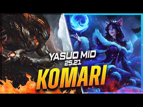 Komari - Yasuo vs Ahri MID Patch 25.21 - Grandmaster Yasuo Gameplay