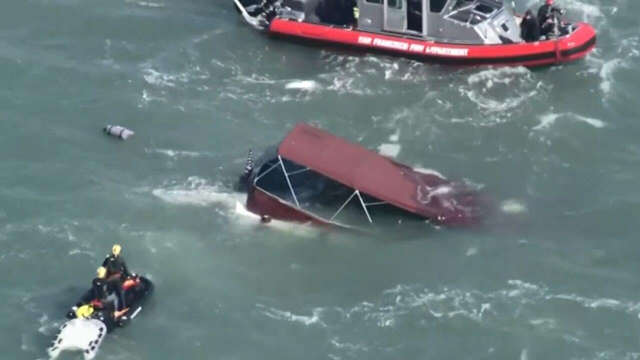 1 person dead, 3 missing after boat sinks near Alcatraz Island in San Francisco Bay