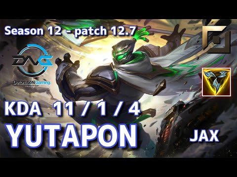 【KRサーバー/M1】DFM Yutapon ジャックス(Jax) VS ケネン(Kennen) TOP - Patch12.7 KR Ranked【LoL】