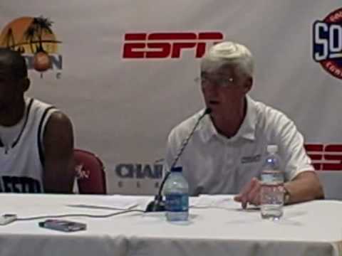 Press Conference with Bobby Cremins following loss to Temple