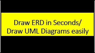 Draw E-R Diagram within seconds| Draw UML diagram easily | Focus on Coding | Project Diagram