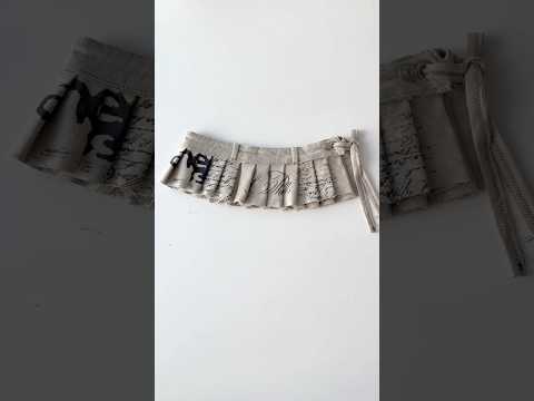 Upcycle old pants into alt micro skirt with screen printing #thriftflip #upcycling #sewing #sew