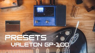 PRESETS VALETON GP-100 | VOX | Drives, Delays, Ambiências, Fuzz