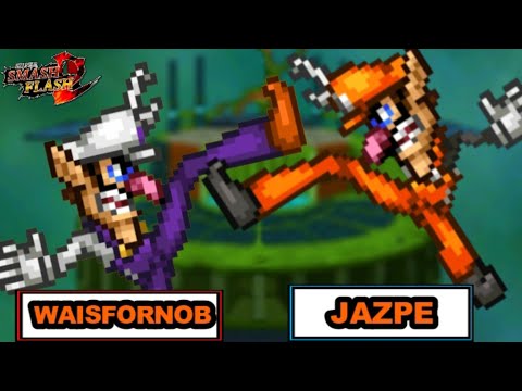 WAISFORNOB (Waluigi) Vs JAZPE (Waluigi) Super Smash Flash 2 Online- JazpeGamer