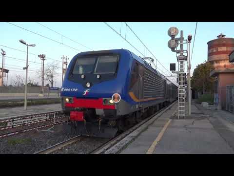 E464.172 con 6 carrozze VivAlto: due super partenze da Cisterna di Latina!!