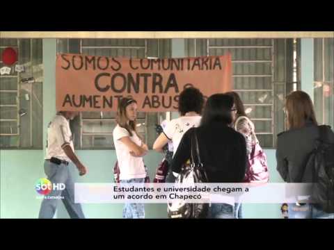 Após protesto, estudantes e universidade chegam a um acordo em Chapecó
