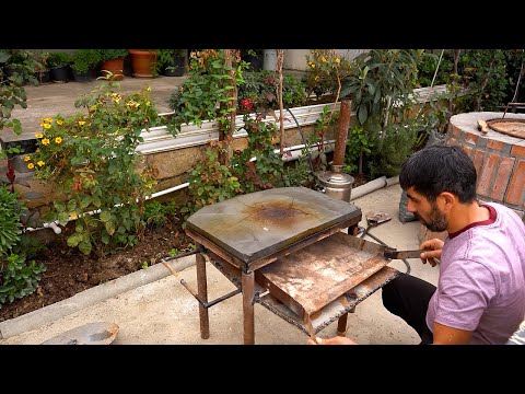 Wie man einen primitiven Steinofen zum Braten von Fleisch und Backen von Brot baut