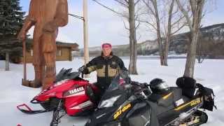 preview picture of video 'BIG Scenic Snowmobile Trail Lookouts with Back Roads Bill Steer'