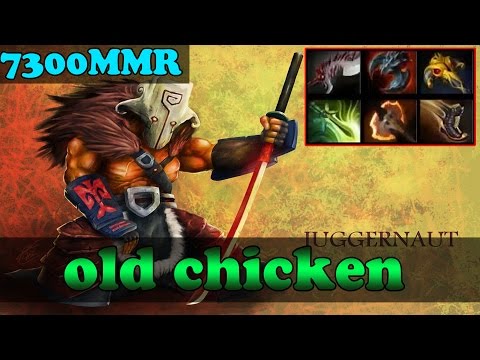 Dota 2 - old chicken 7300 MMR Plays Juggernaut Vol 1 - Ranked Match Gameplay!