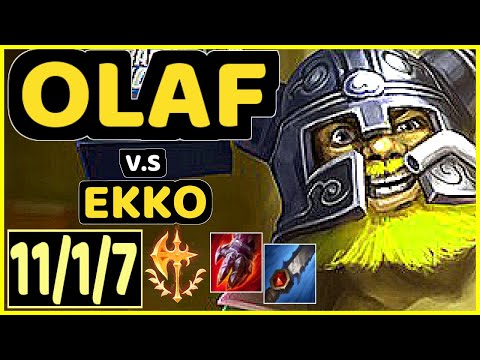 MINERVA (OLAF) vs EKKO - 11/1/7 KDA JUNGLE CHALLENGER GAMEPLAY - BR