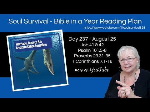 Day 237 "Marriage, Divorce & A Creature Called Leviathan" - Bible in a Year - August 25