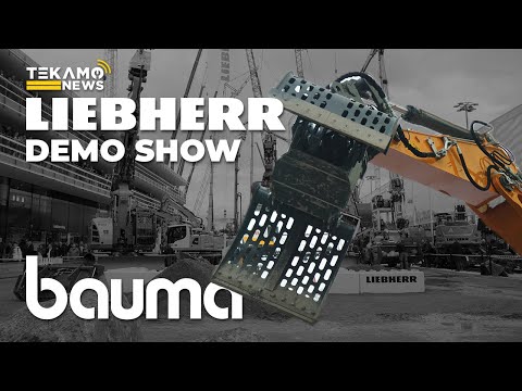 Liebherr Show @ bauma 2022! FRONT ROW VIEW (4K)