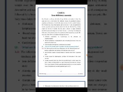 CBL1, Physio: Iron deficiency anaemia , ibl module