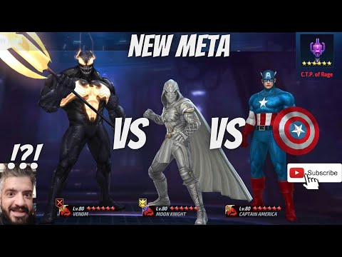 CAPTAIN AMERICA T3 LEVEL 80 REVIEW -   COMPARE TO VENOM / MOONKNIGHT - WBL GBR | Marvel Future Fight