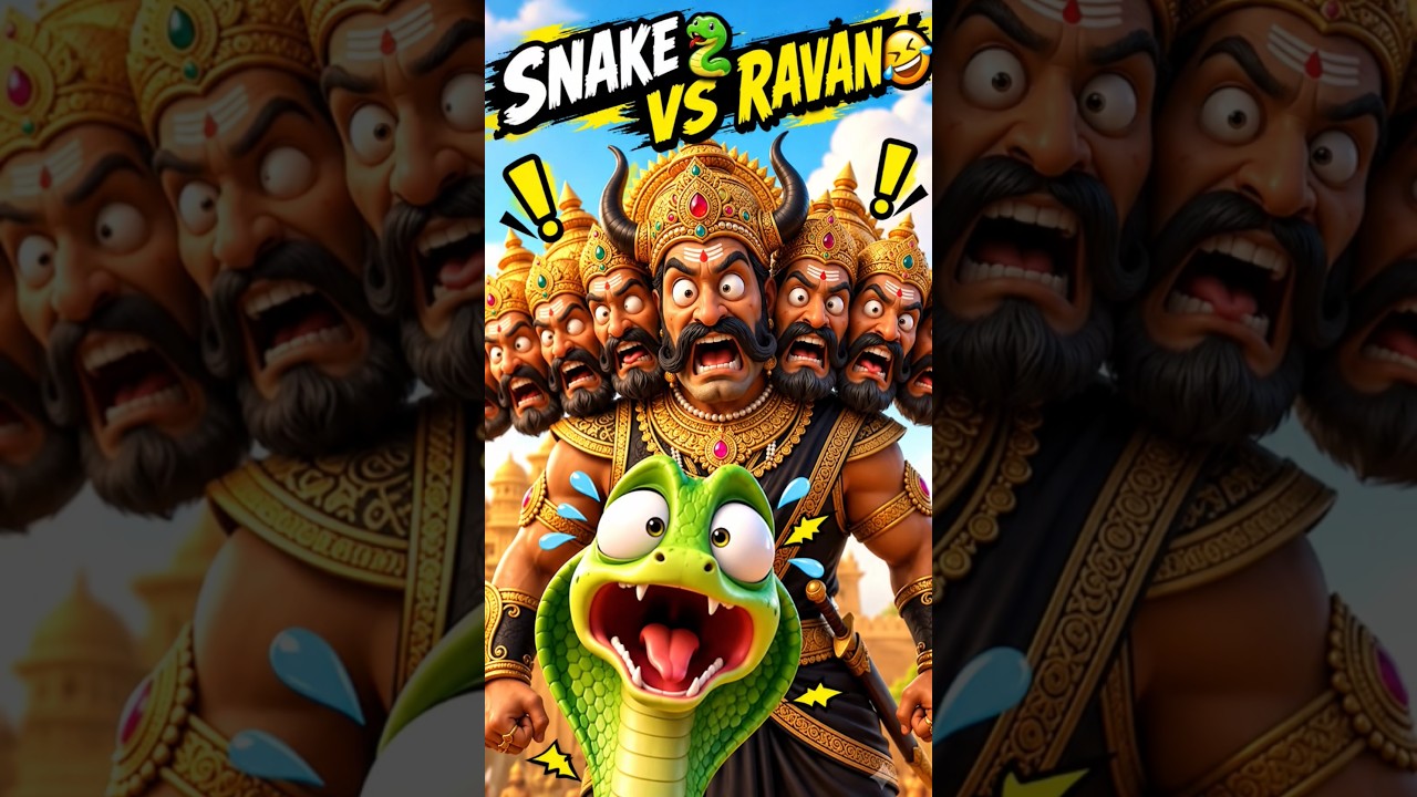 Snake vs ravanfunny aivideo#3dvideo#comedyreels#viral#trending