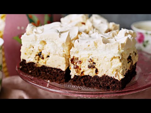 Delicious Cake Crazy Fudge with Meringue and Nuts – RECIPE – Mała Cukierenka