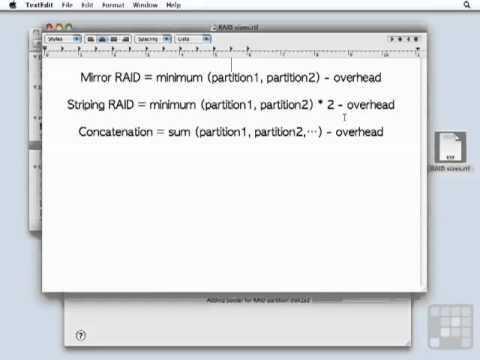 Mac 10.6 OS X Tutorial - Creating RAID with Disk Utility