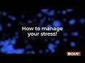 How to manage your stress; Know more about stress management