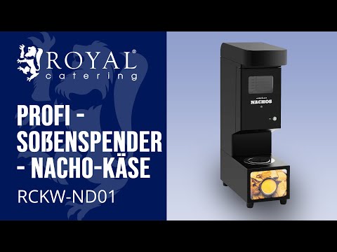 Video - Profi-Soßenspender - Nacho-Käse - modernes Design - 3,5 l - 55 - 80 °C - schwarz - Royal Catering