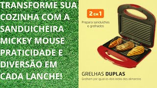 Transforme sua Cozinha com a Sanduicheira Mickey Mouse Praticidade e Diversão em Cada Lanche!