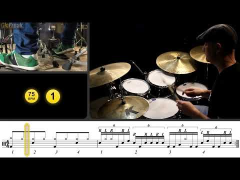 Linear 16th note triplets fill #1